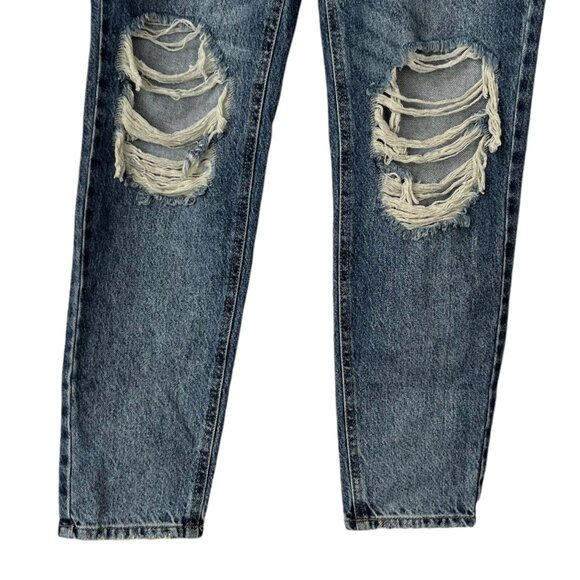 PacSun Button Fly Jeans Womens Size 24 Waist Ultra High Rise Slim Distressed - Picture 4 of 13